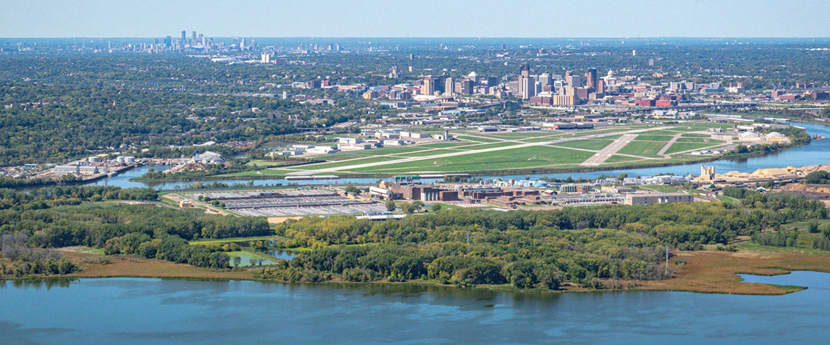 KSTP airport skyline